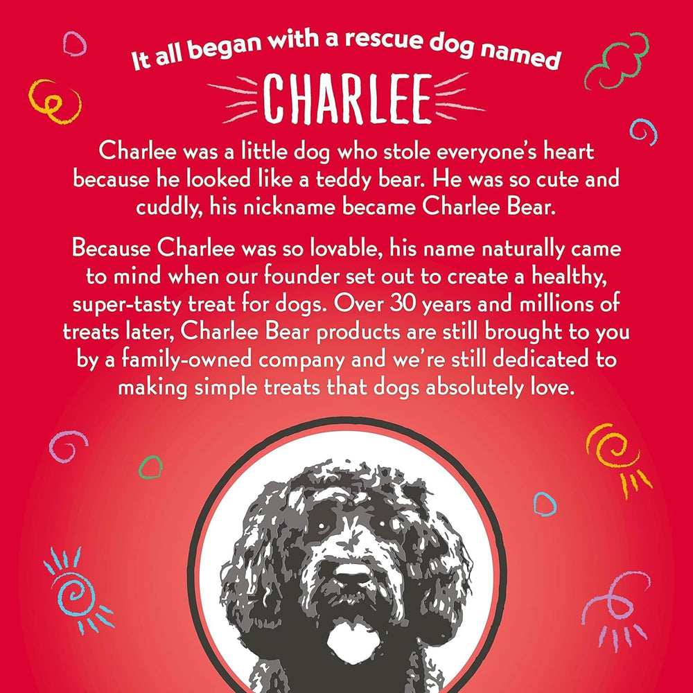 Charlee Bear ingredientes-naturales: sin trigo, maíz, soja ni conservantes artificiales.