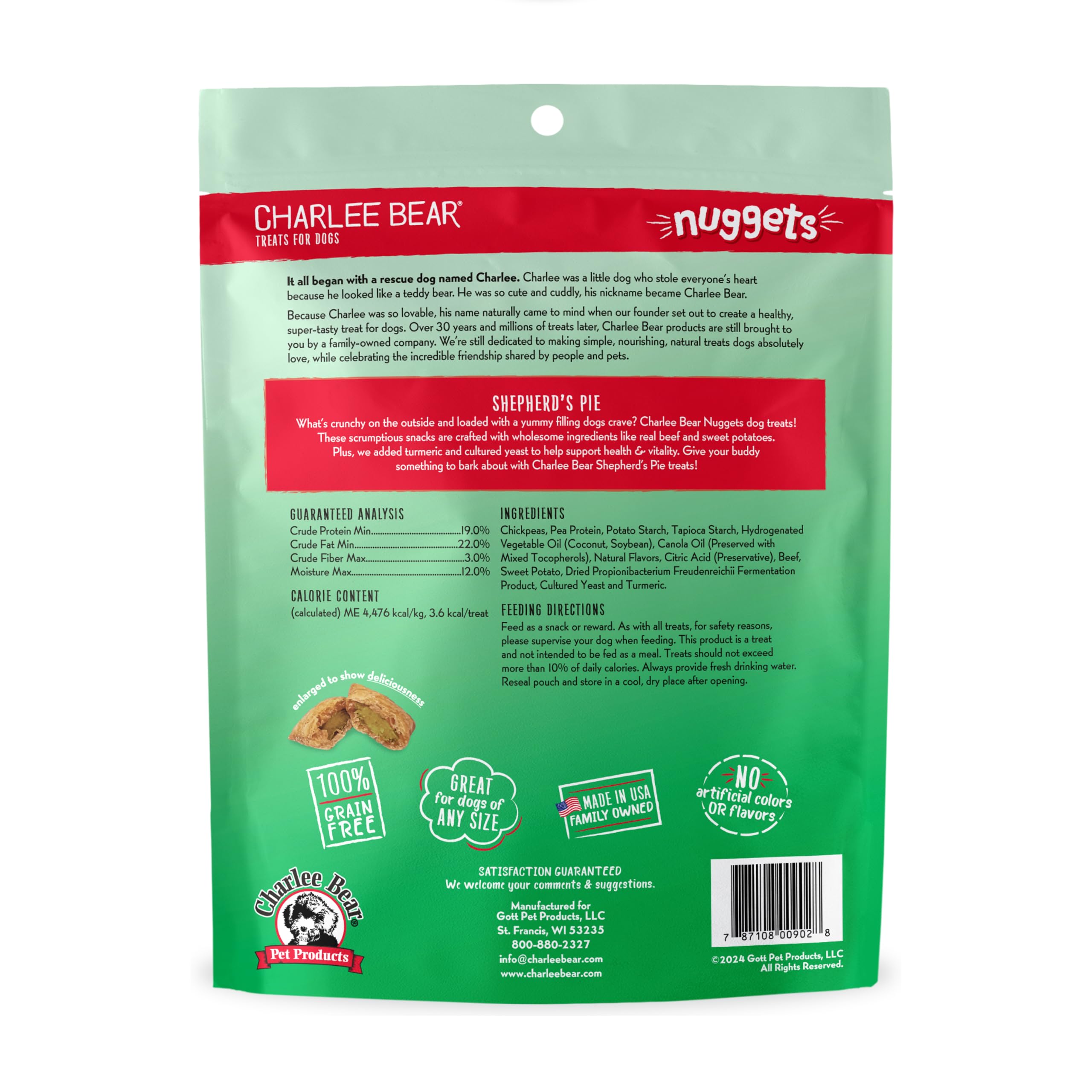 Charlee Bear Nuggets low calorie count illustration under 4 calories