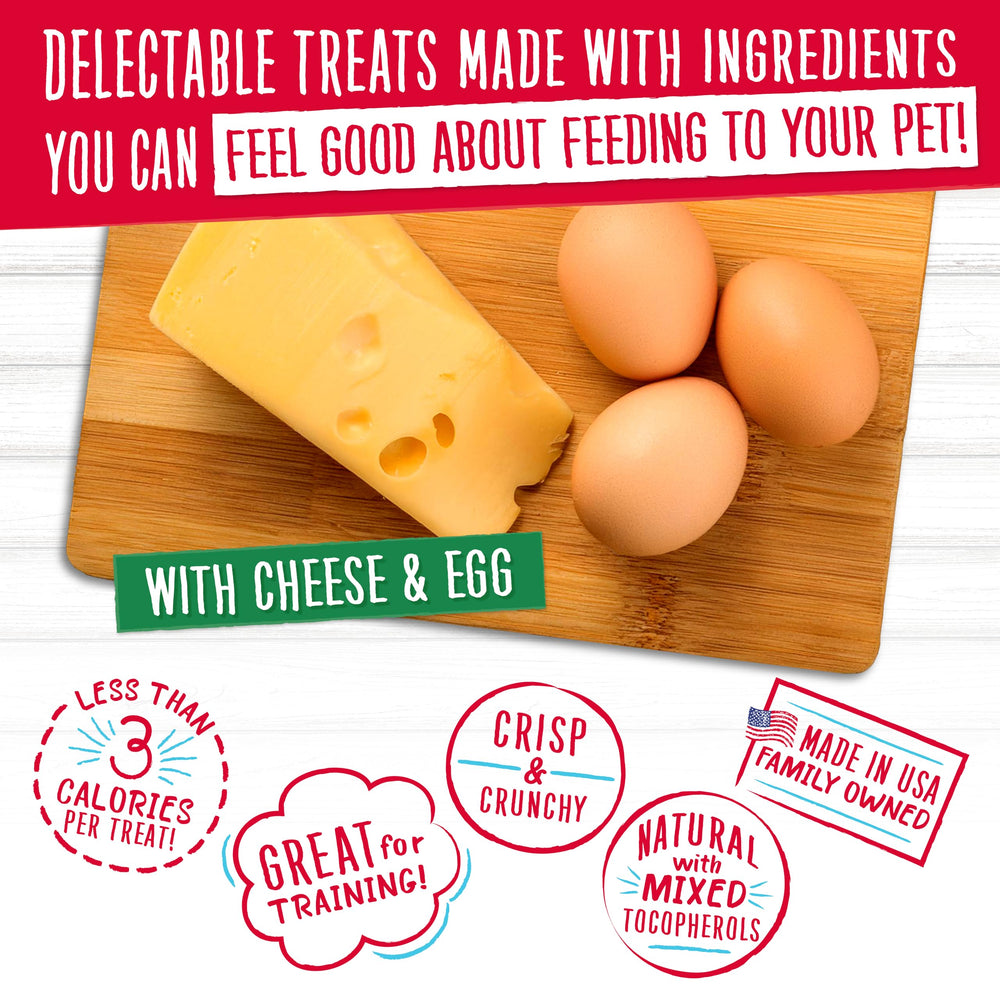 Charlee Bear Original Crunch Cheese & Egg pack shot communicates value of six-ounce multipack.