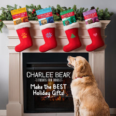 Charlee Bear Original Crunch liver treats closeup texture highlights chewy bite for quick rewards.