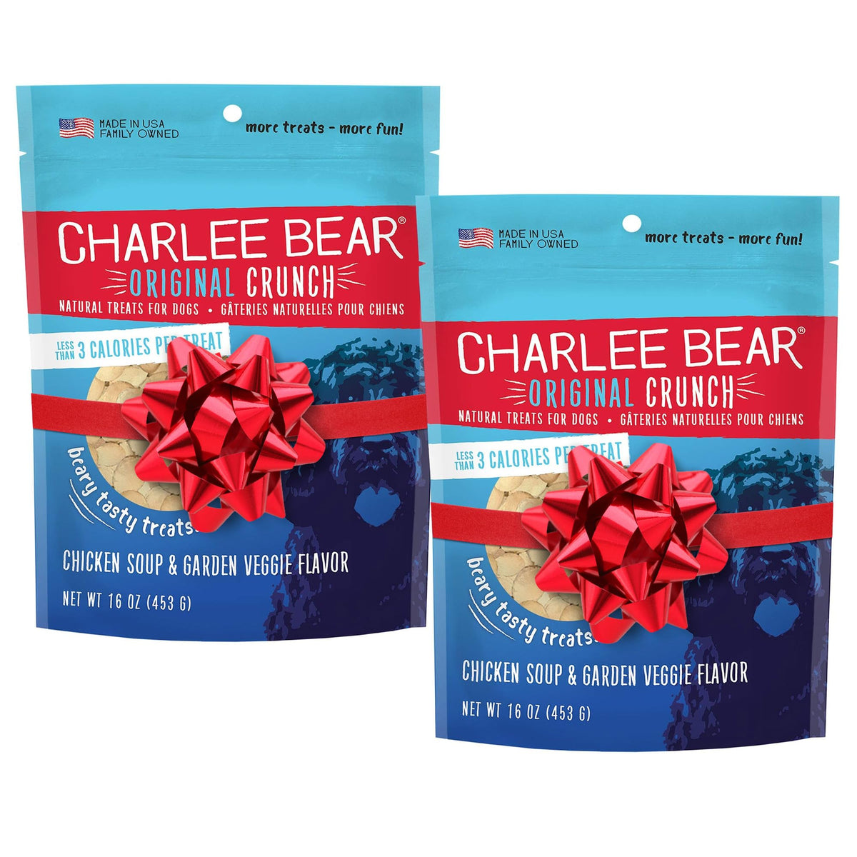Charlee Bear training treats close-up showing crunchy texture for small dogs