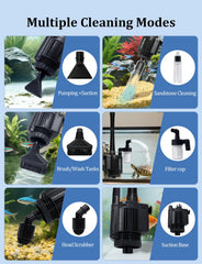Charmshine electric aquarium gravel cleaner hose clamp keeps hose secure during changes for mess-free operation