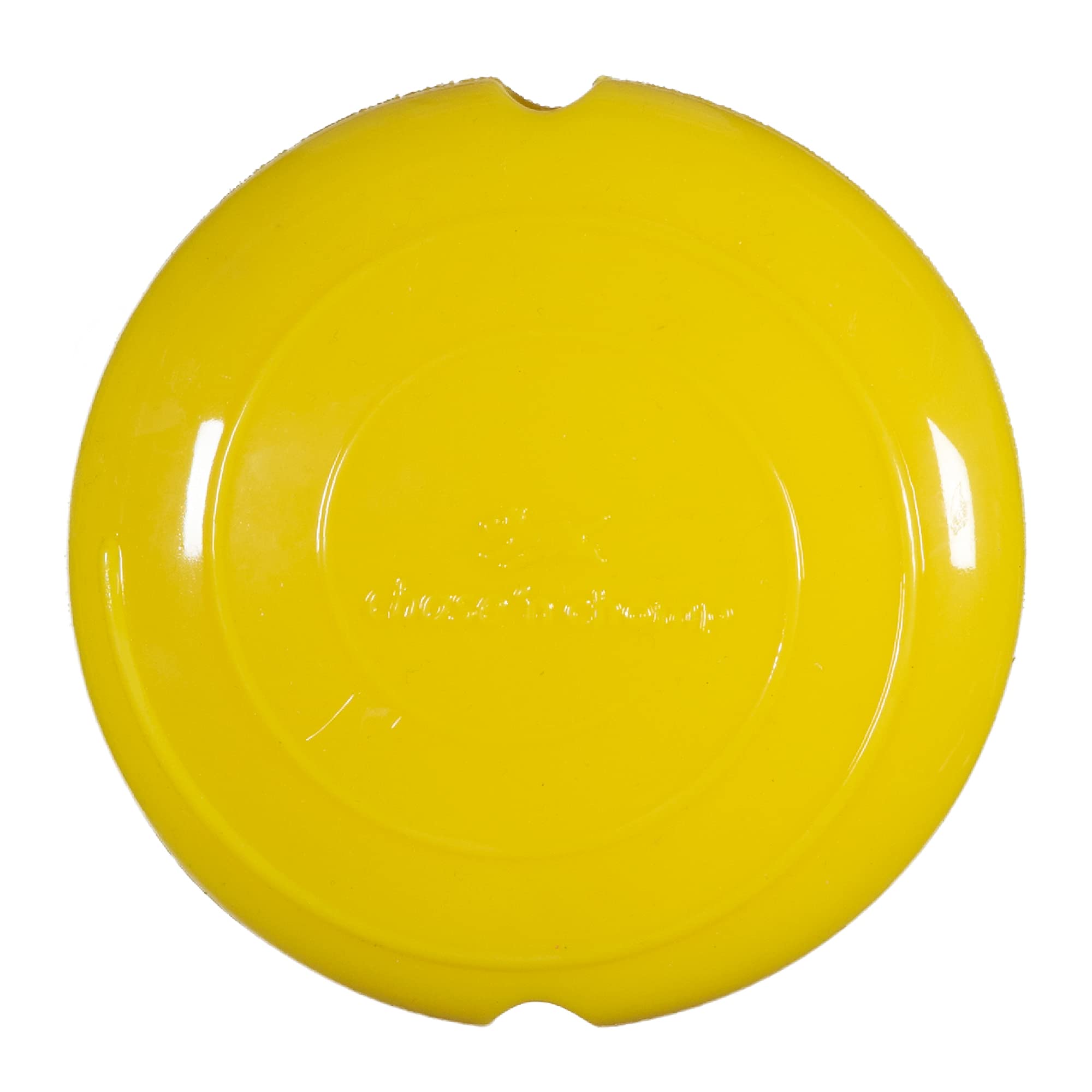 Chase 'n Chomp Field Disk Toy red front view shows a squeaky chew for interactive play.