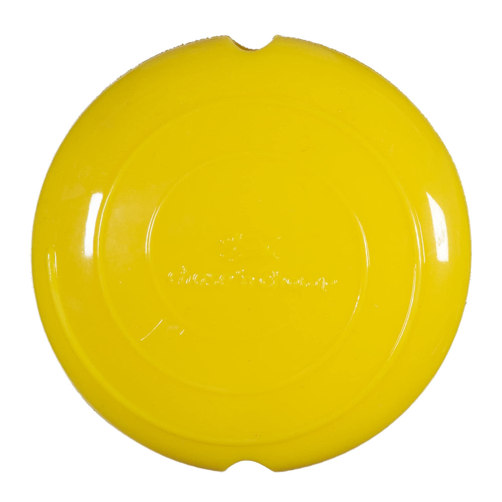 Chase 'n Chomp Field Disk Toy red front view shows a squeaky chew for interactive play.