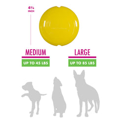 Chase 'n Chomp Field Disk Toy with squeaker inside boosts engagement during play.