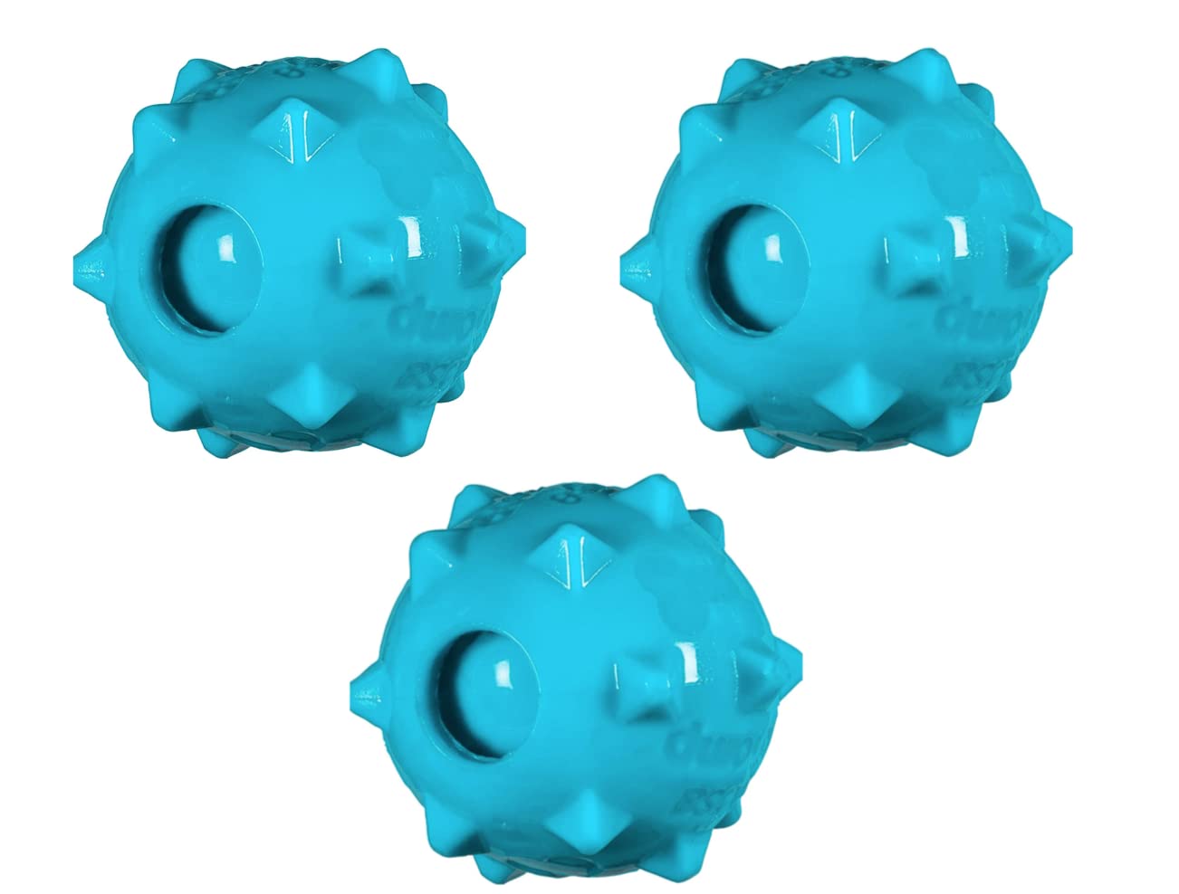 Chase 'n Chomp squeaker ball toy with Knobble 3 Pack for interactive play and chew satisfaction