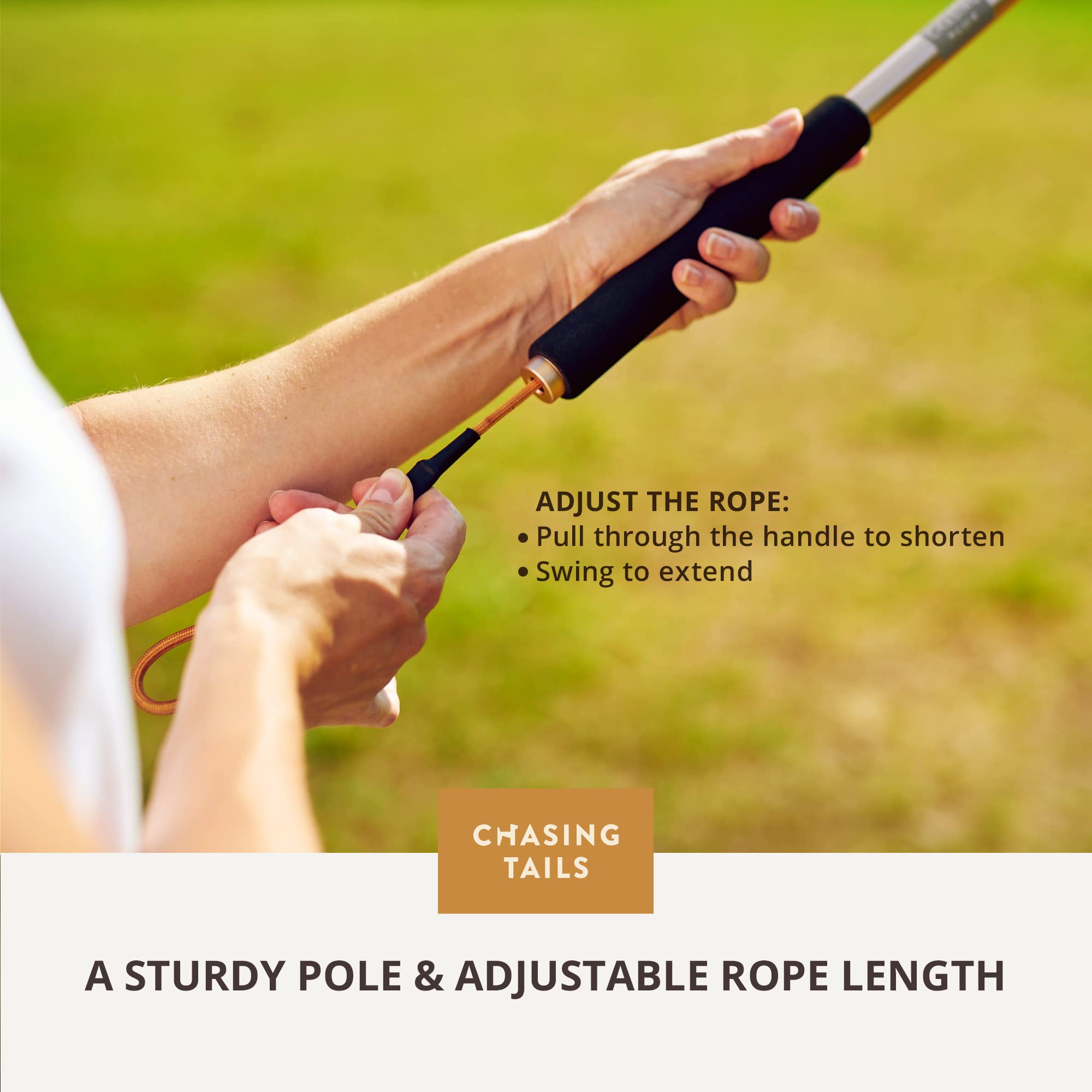 Chasing Tails Flirt Pole Included Bag makes packing for walks and weekends simple.