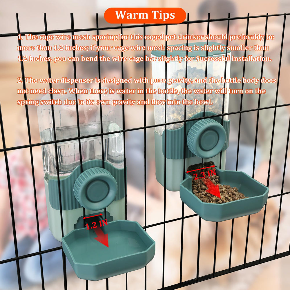 Chebet gravity feeder blue adjustable hanging hook enables flexible cage placement.