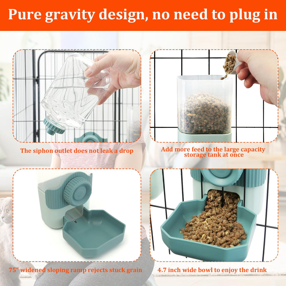 Chebet gravity feeder blue removable bowl simplifies cleaning and hygiene routines.