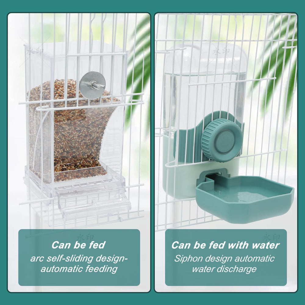 Chebet No Mess Set adjustable hanging hooks fit most cages for flexible installation.