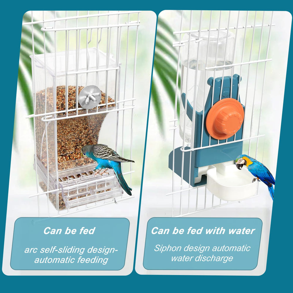 Chebet No Mess Feeder adjustable hanging hooks fit various cages.