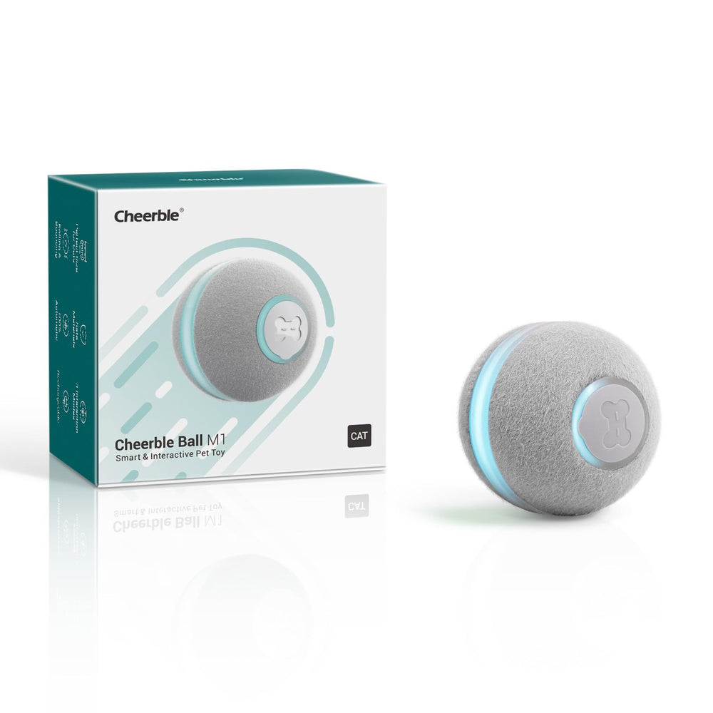 Cheerble Smart Interactive Cat Toy ball on floor enables active indoor play