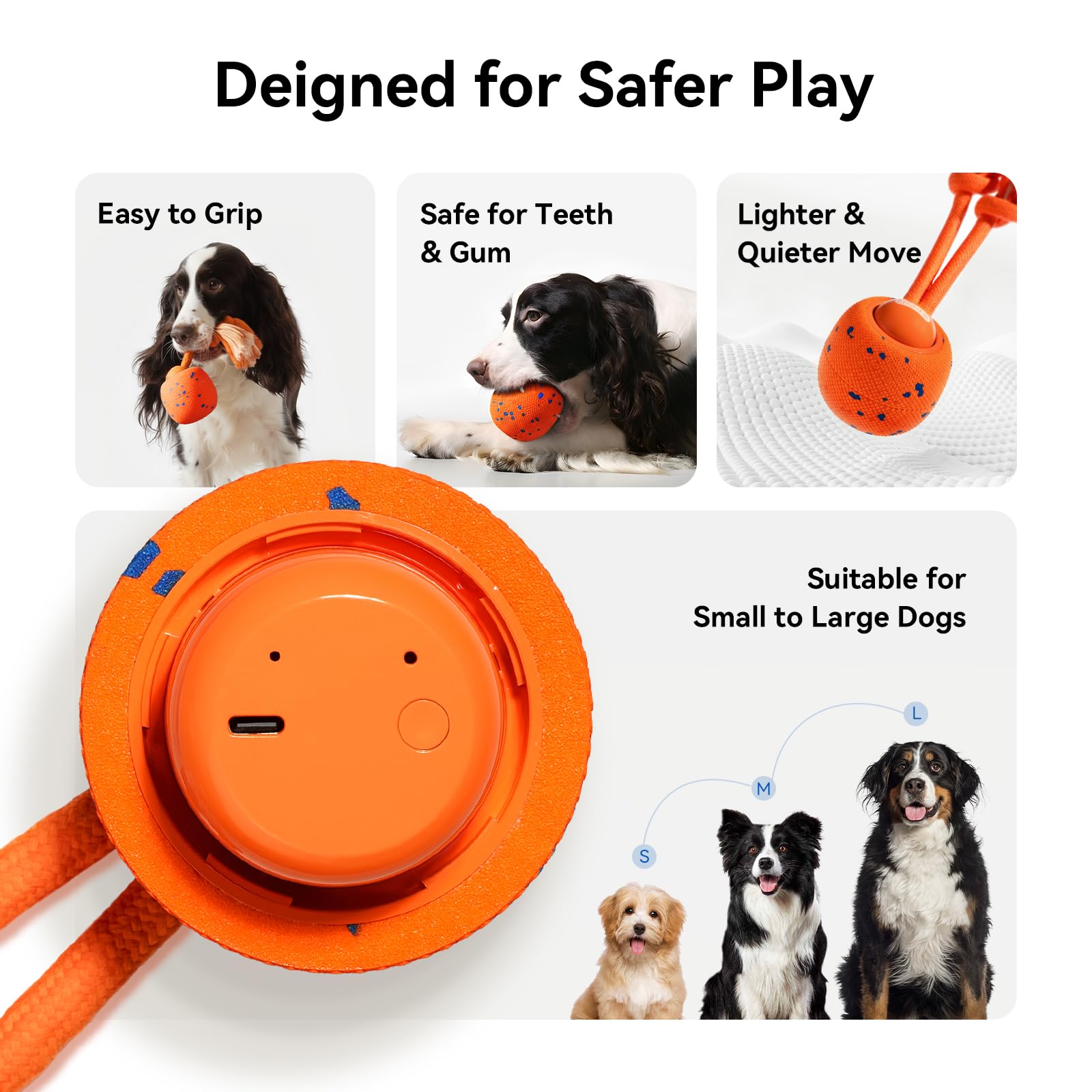 Cheerble Wicked Ball Rolly battery-life by mode helps plan playtime