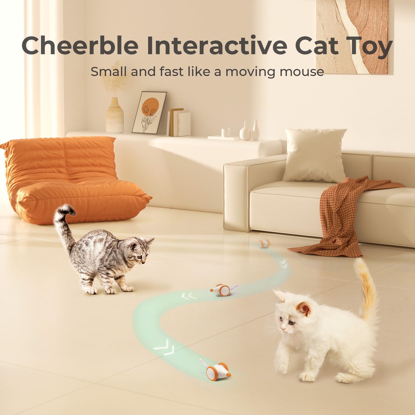 Cheerble Wicked Mouse smart sensor avoids obstacles for smooth exploration.