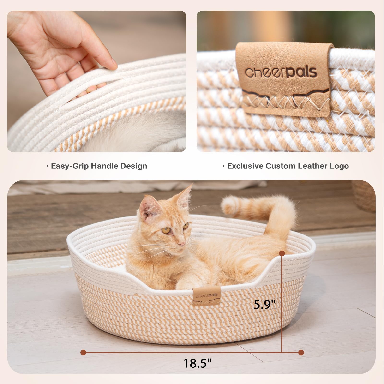 CHEERHOME PETS washable cushion and basket simplify cleaning pet hair