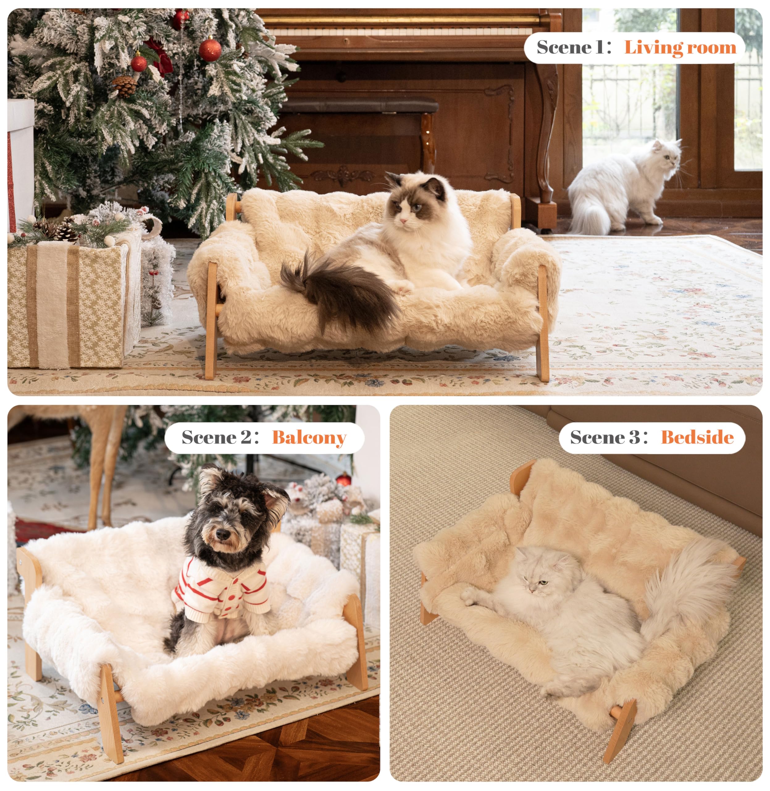 CHEERHOME PETS dimensiones-sofa-gato: espacio ideal para gatos y perros pequeños