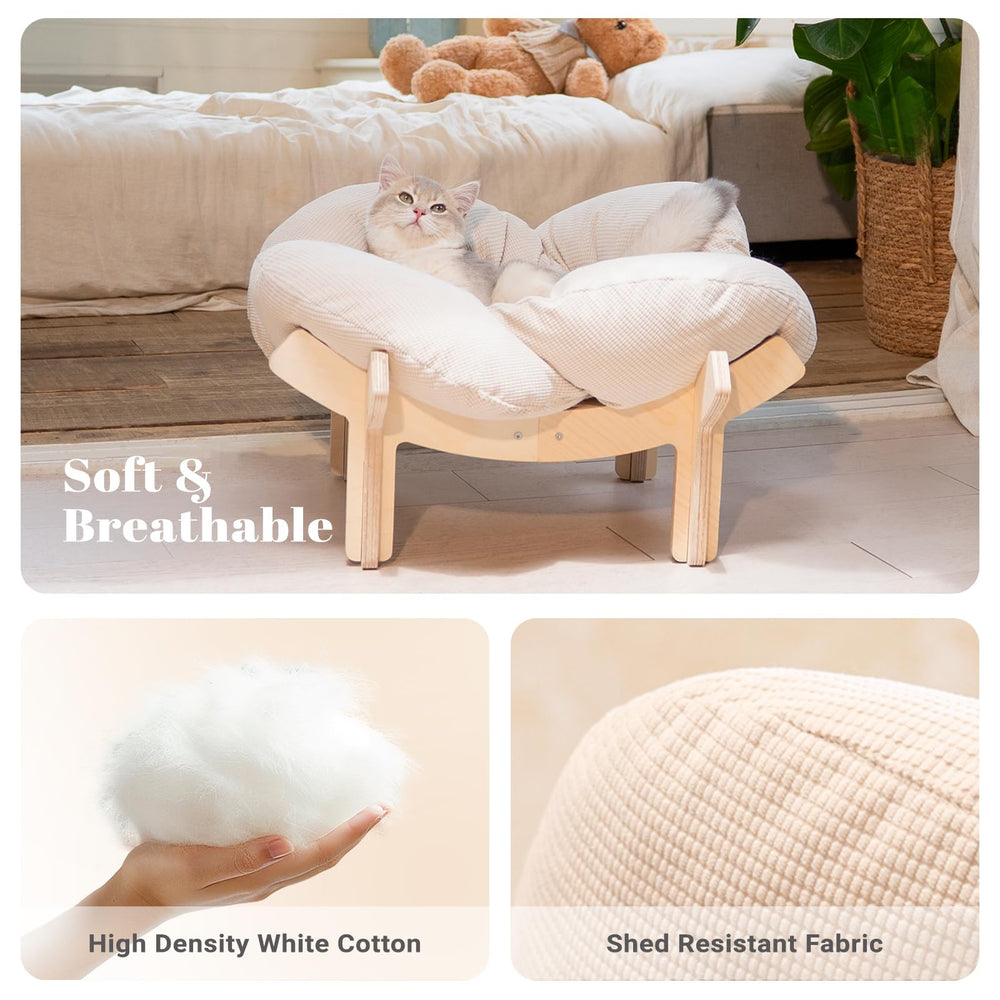 CHEERHOME PETS elevated design promotes airflow for dry, comfortable lounging.