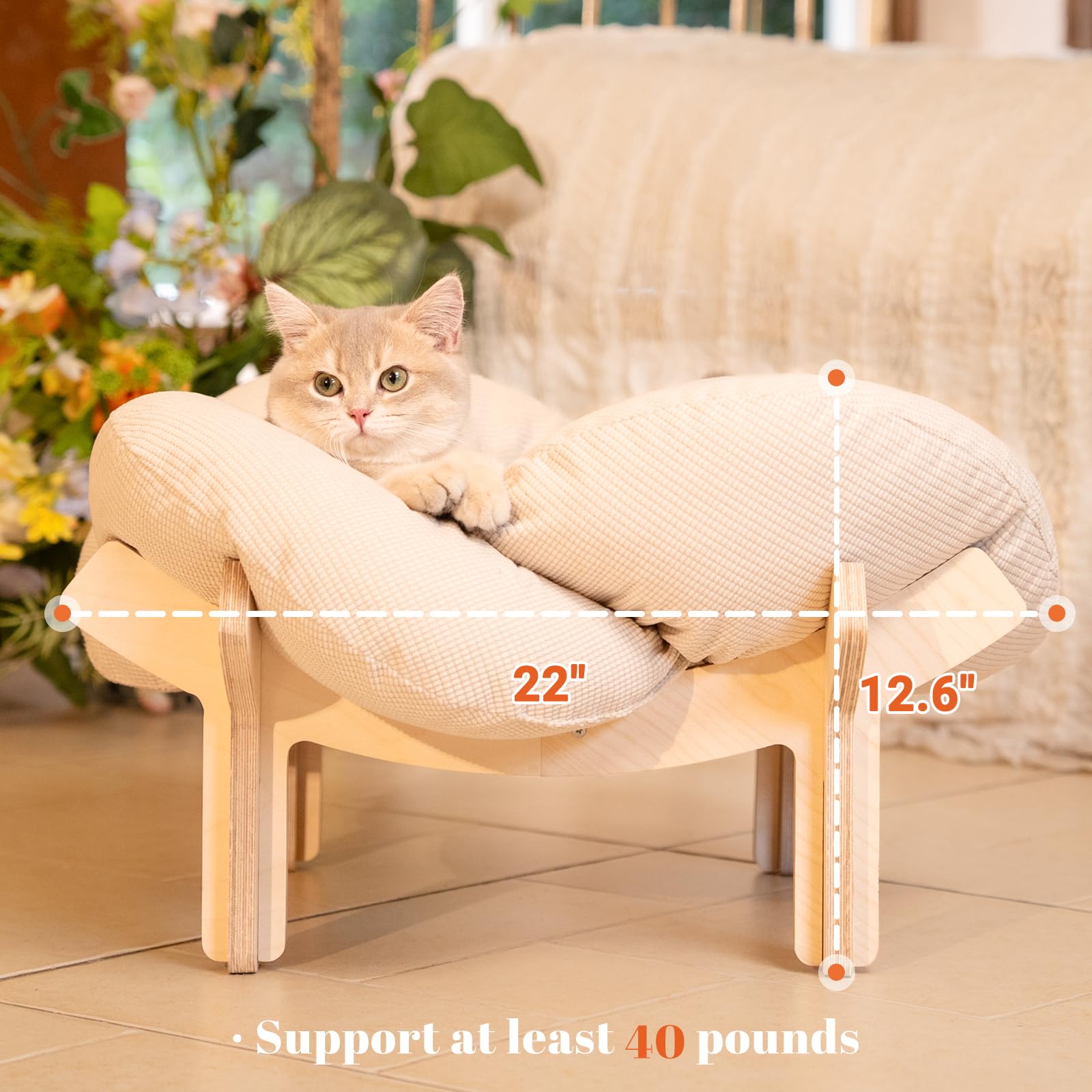 CHEERHOME PETS high-density foam keeps shape after washing for lasting comfort.