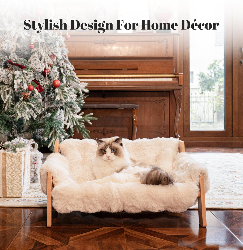 CHEERHOME PETS sillon-gato-madera: estructura estable para sesiones de descanso