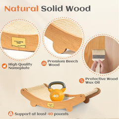 CHEERHOME PETS natural sisal fabric texture demonstrates wear resistance for claws.