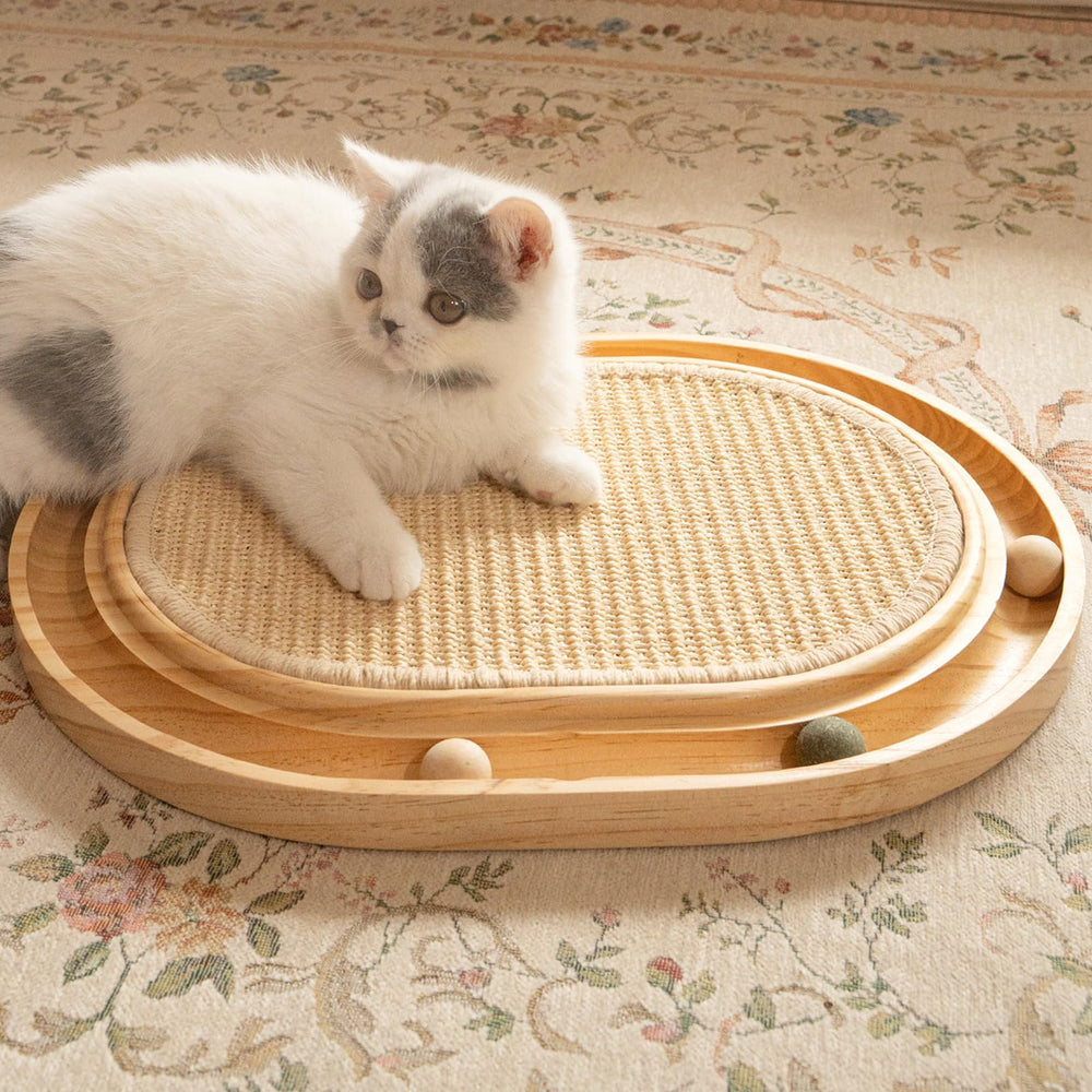 CHEERHOME PETS sisal cat scratcher pad close-up showing durable natural fibers for claw care.