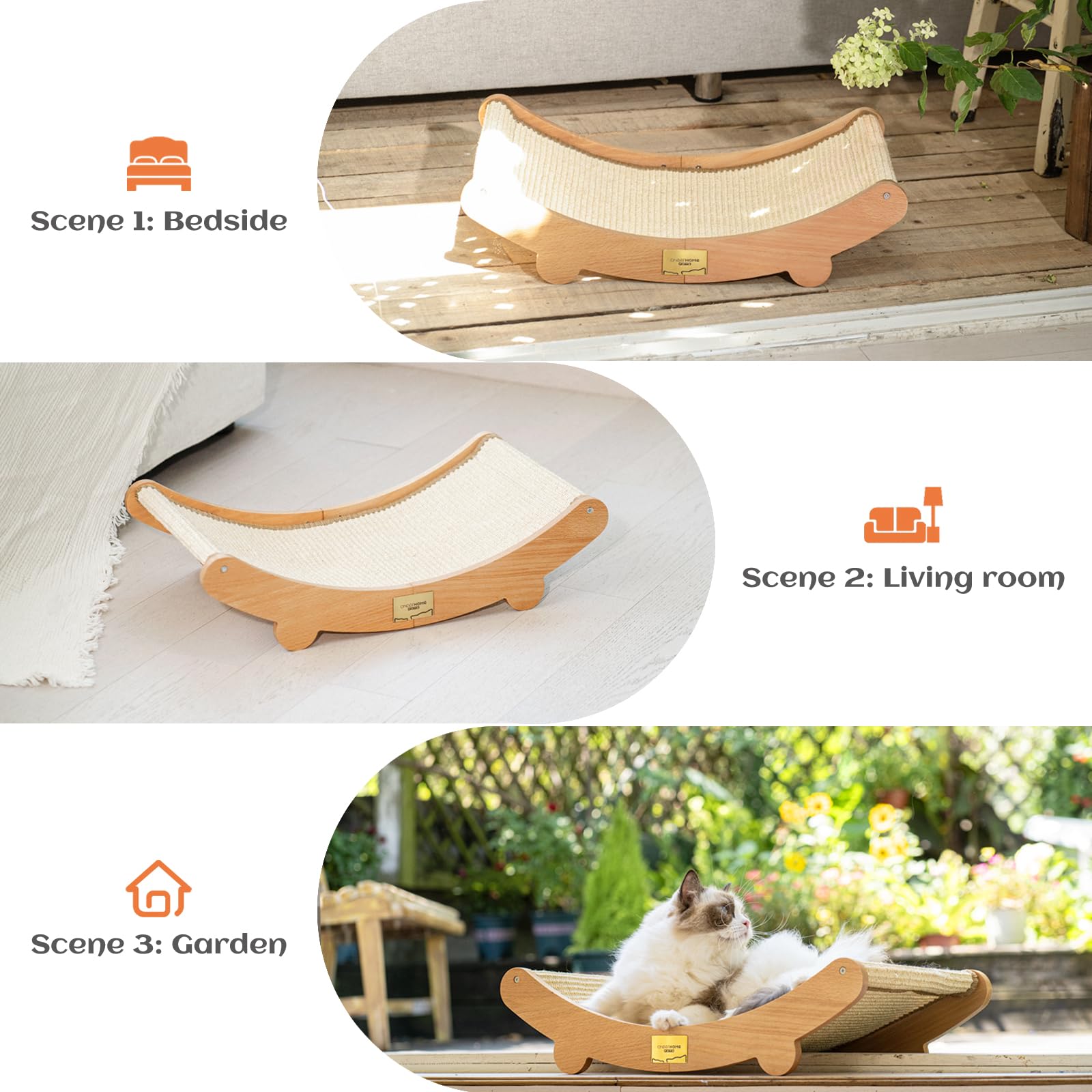 CHEERHOME PETS natural sisal surface protects furniture from claws.