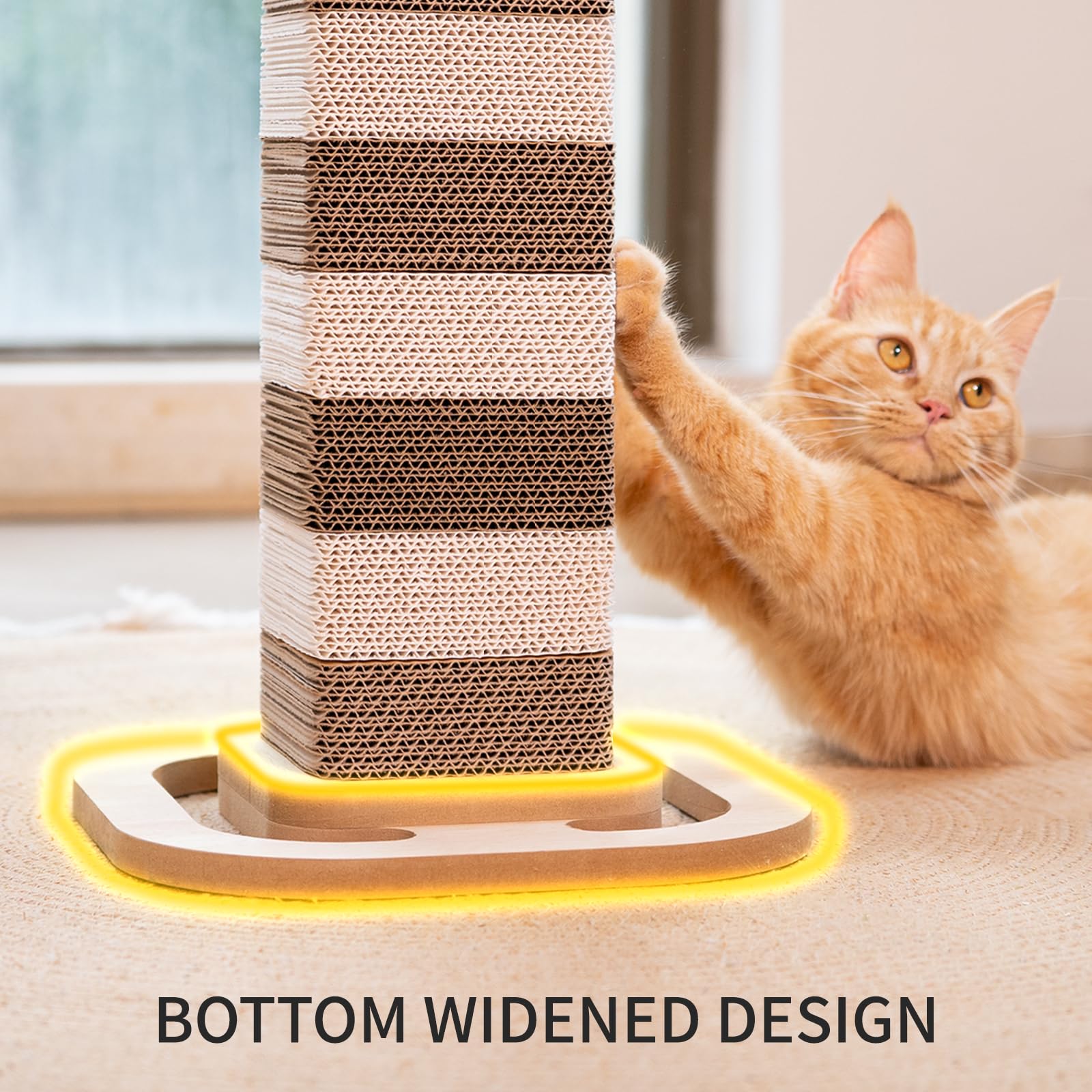 CHEERHOME PETS kiln-dried sustainable cardboard reduces mess and prolongs surface life