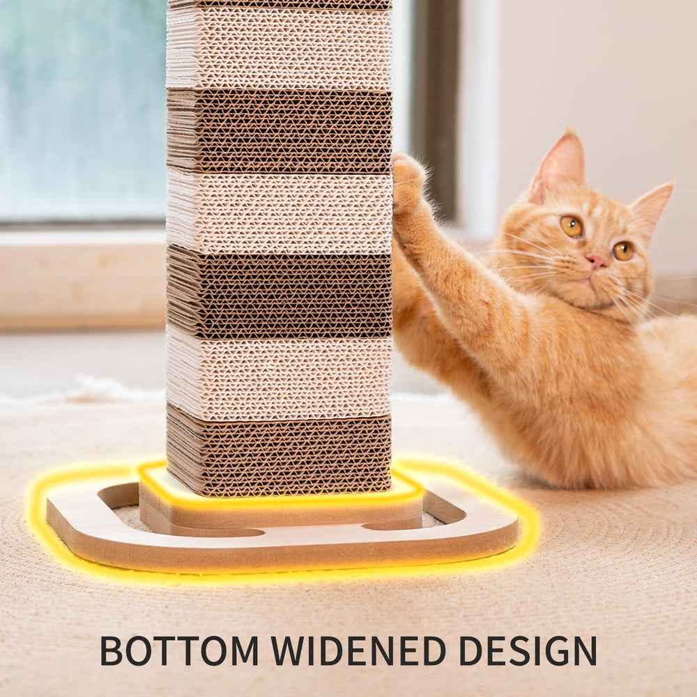 CHEERHOME PETS kiln-dried sustainable cardboard reduces mess and prolongs surface life