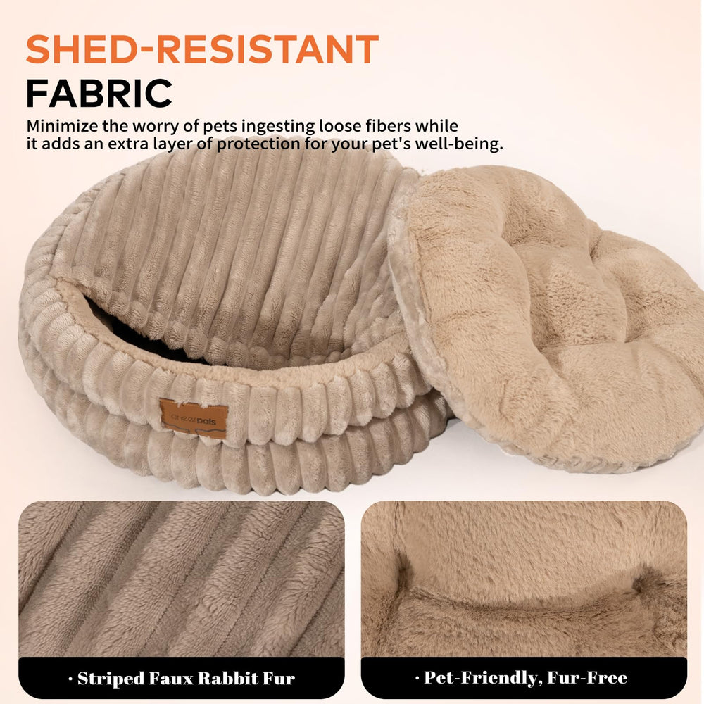 CHEERPALS cat bed non-slip base helps secure lounging.