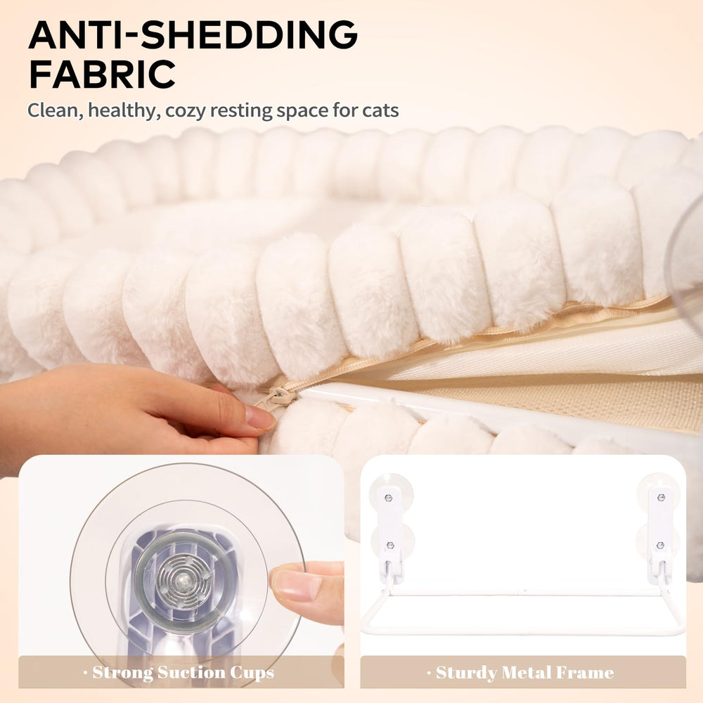 CHEERPALS cat window bed washable cushion enables simple cleaning and quick refresh