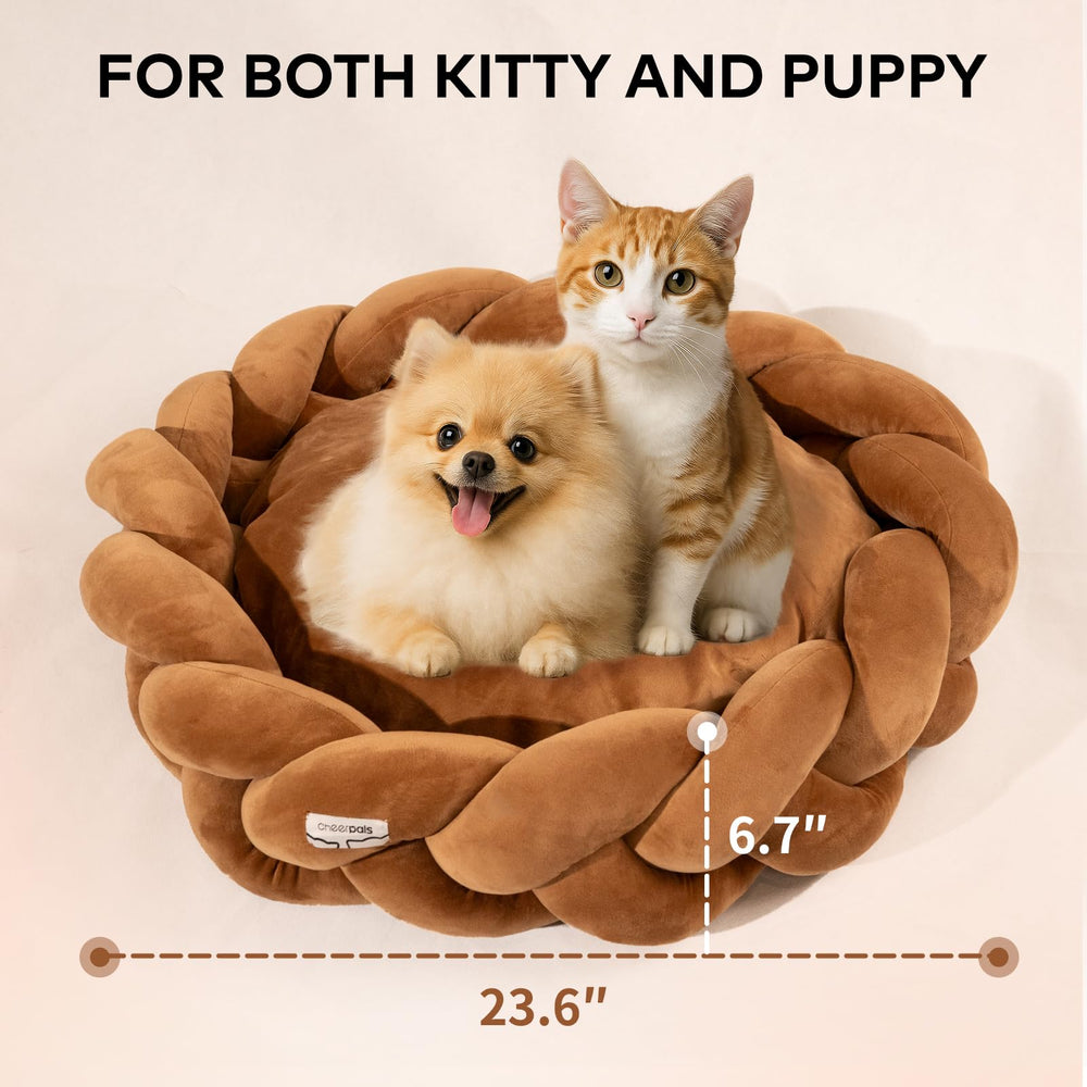 CHEERPALS Weave Cat Bed machine-washable cover aids quick refresh