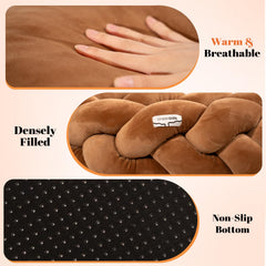 CHEERPALS Weave Cat Bed non-slip bottom prevents sliding during naps