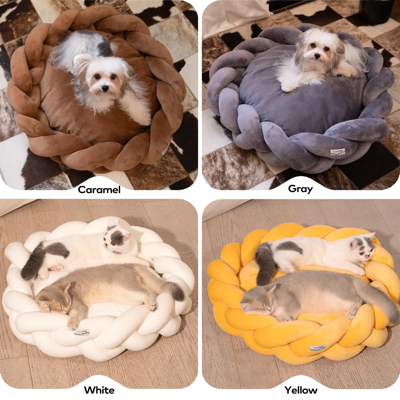 CHEERPALS Weave Cat Bed expands after vacuum compression for full shape