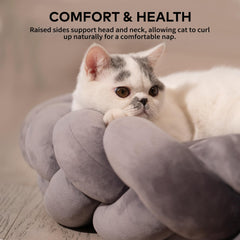 CHEERPALS weave cat bed non-slip base keeps lounging area stable on wood or tile floors