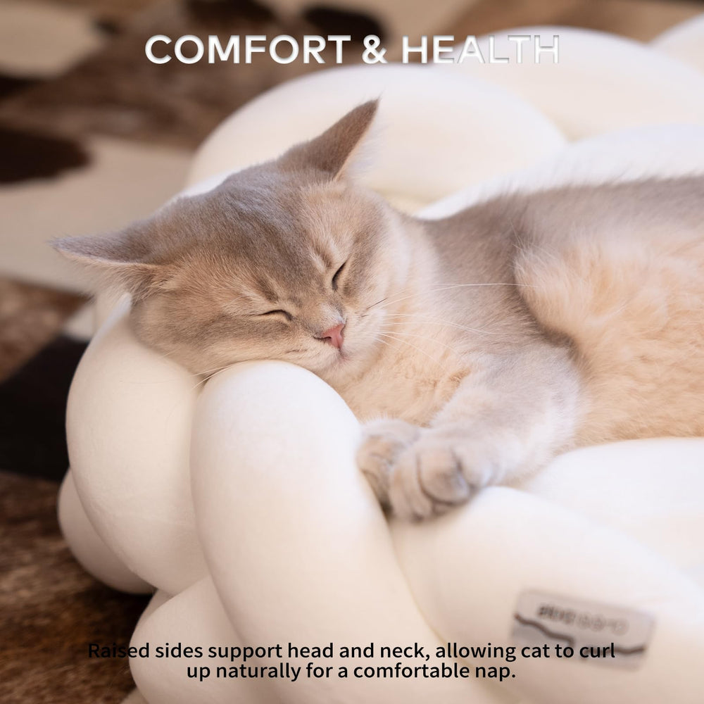CHEERPALS weave cat bed non-slip base keeps the bed secure.