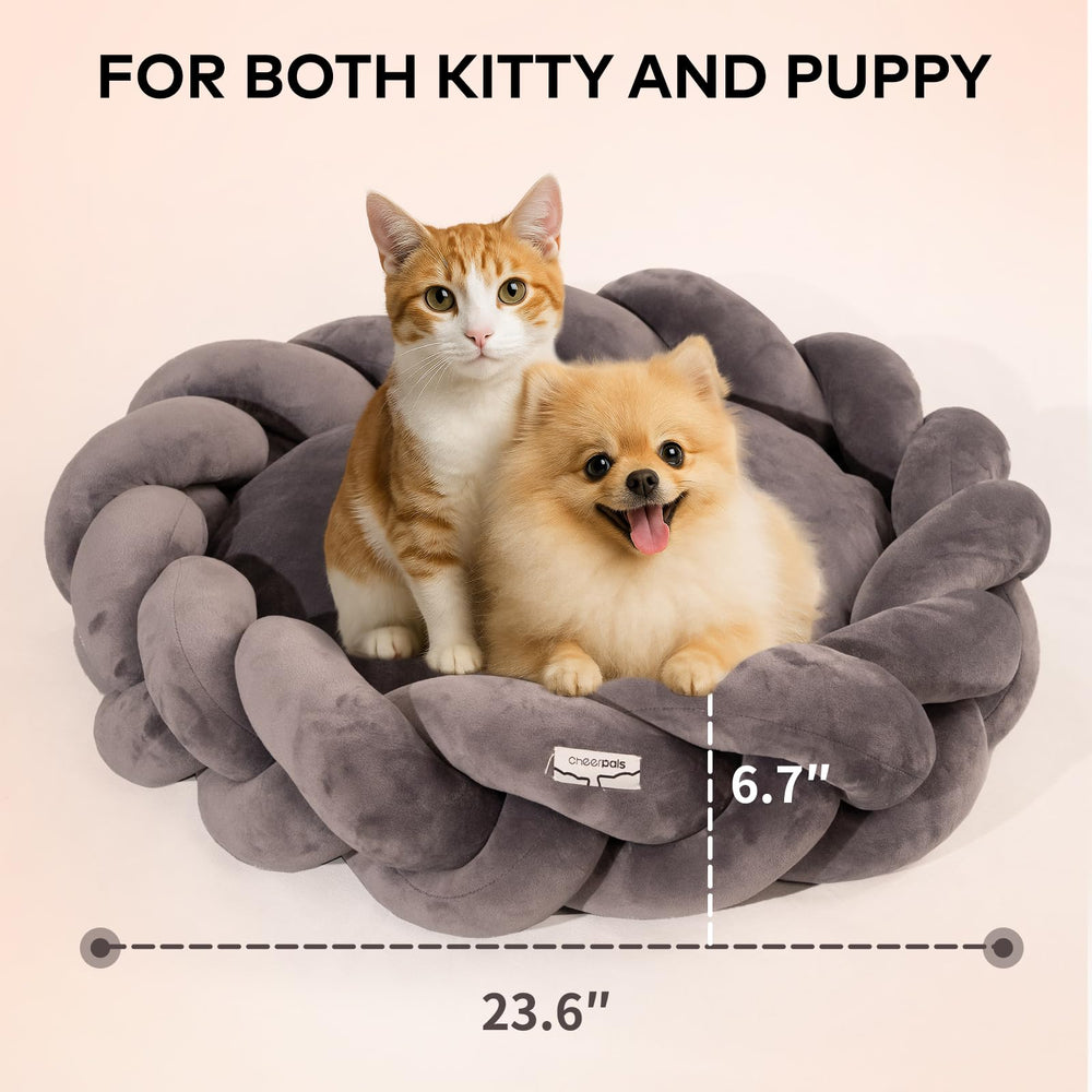 CHEERPALS weave cat bed unboxing expansion reveals soft plush fabric after 24-hour recovery