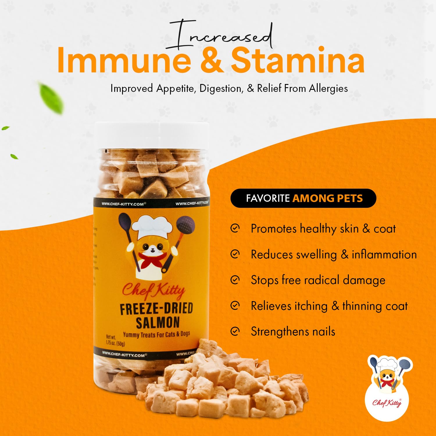 Chef Kitty proteína alta para gatos y perros.
