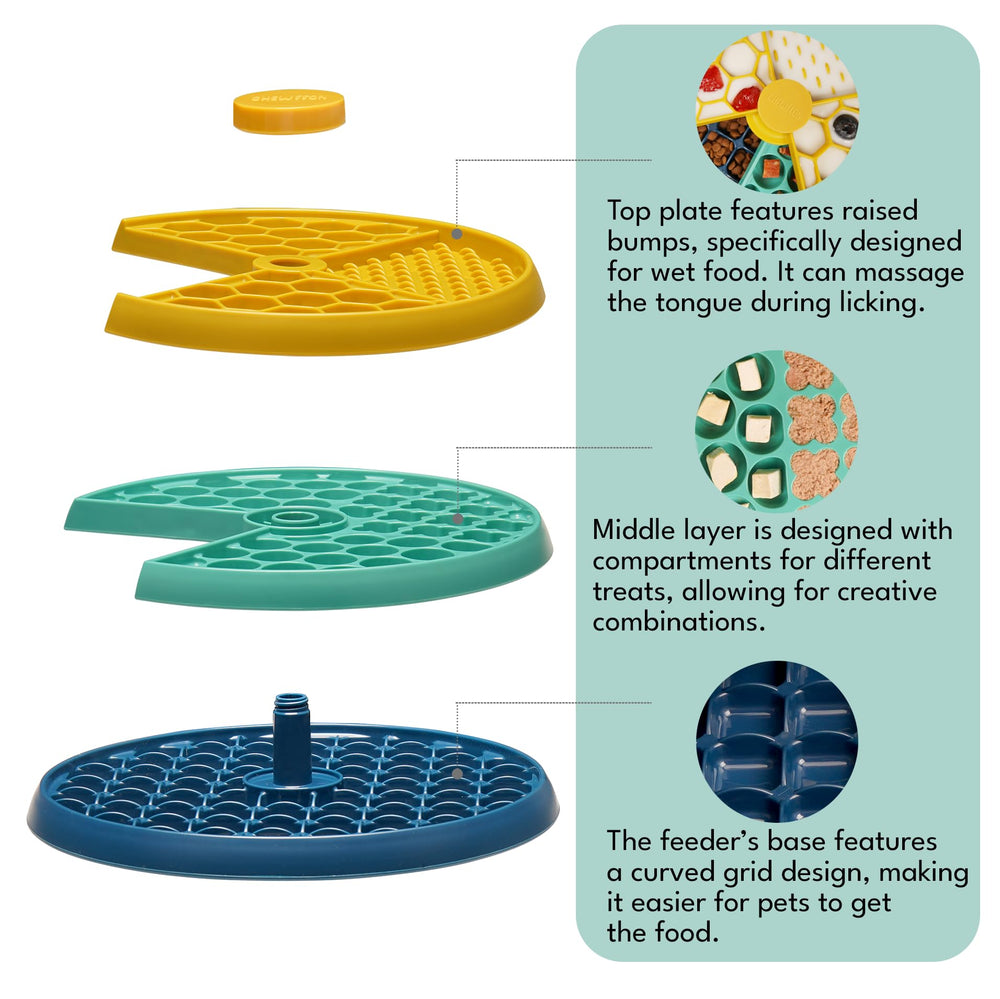 CHEWFFON slow-feeder maze encourages slower eating for calmer meals.