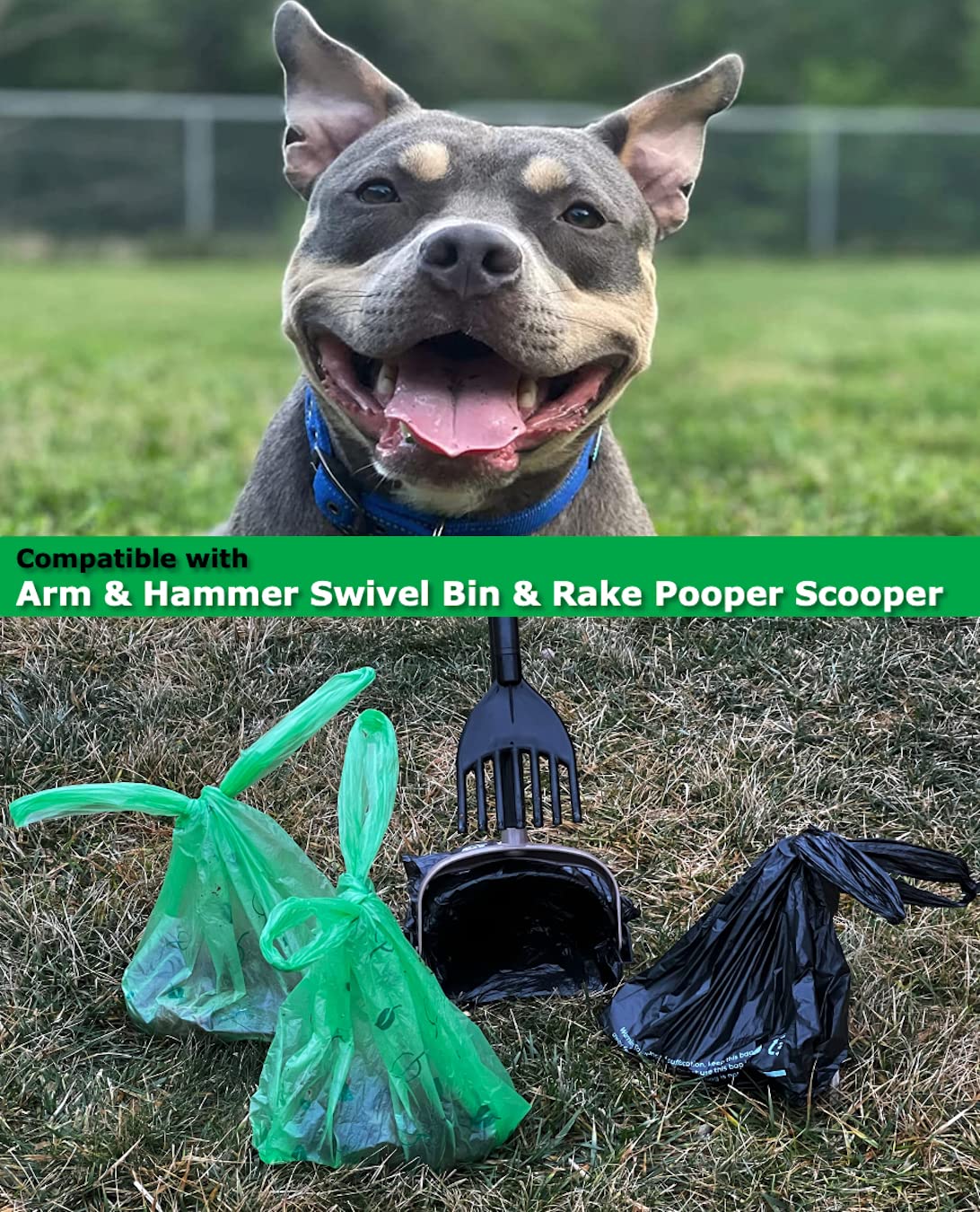 CHEFNENO Arm & Hammer compatibility shown for easy cleanup with pooper scooping.