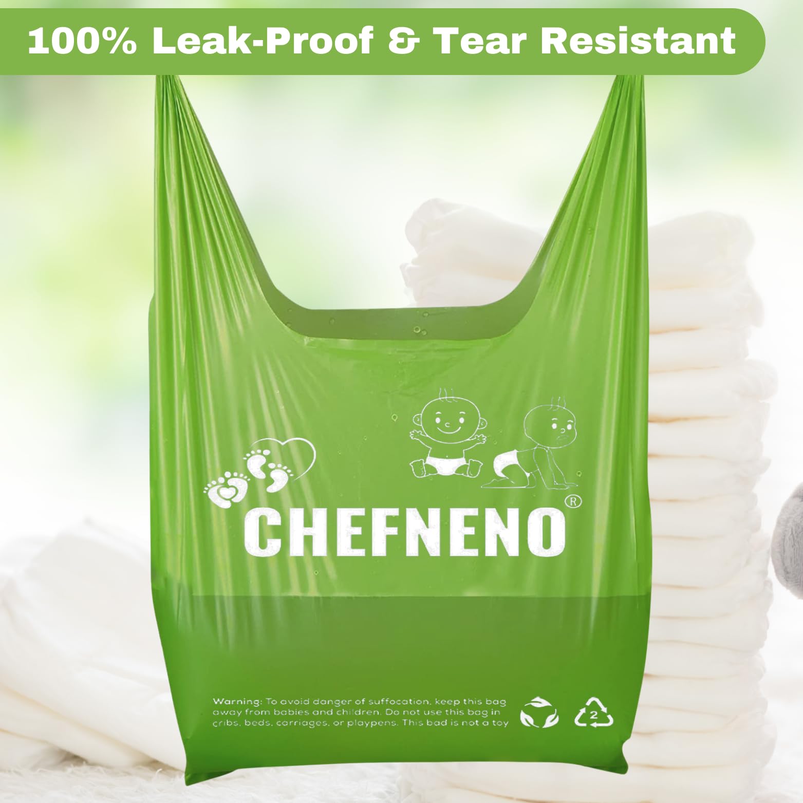 CHEFNENO bulk-pack-500-bags suits busy homes and pet waste pickup
