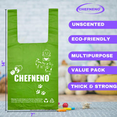 CHEFNENO easy-tie-handles enable secure sealing and odor control