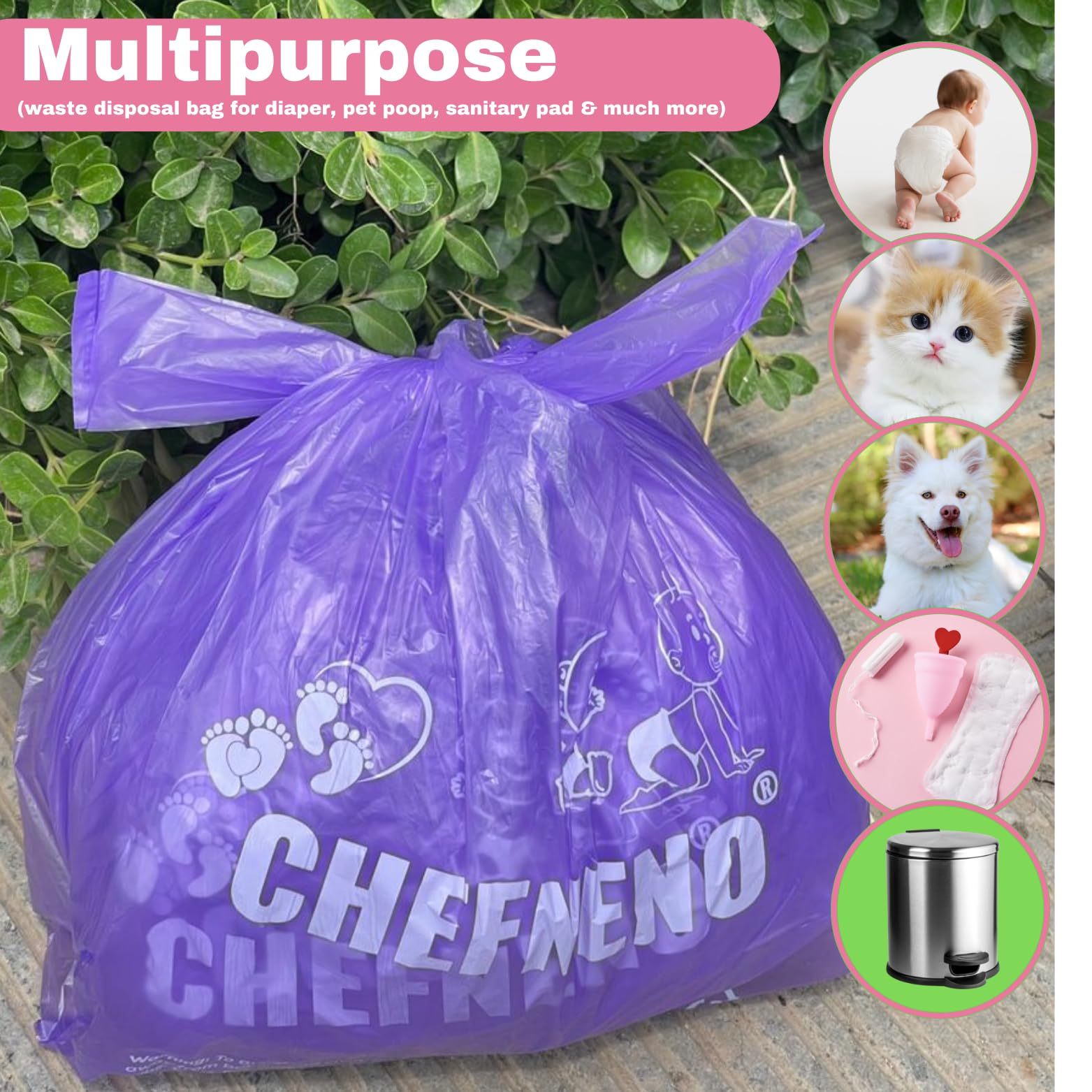 CHEFNENO cherry blossom scent masks odors during diaper changes.