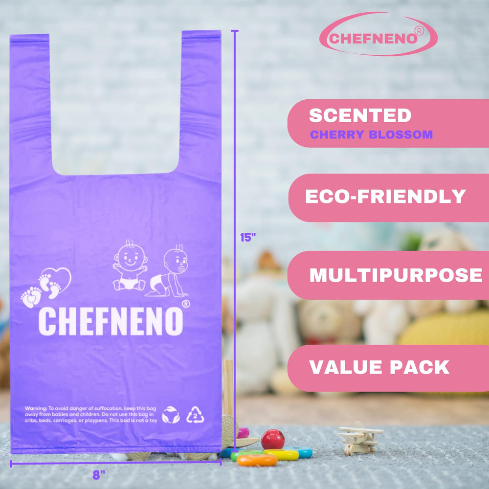 CHEFNENO easy tie handles demonstrate secure closure for mess containment.