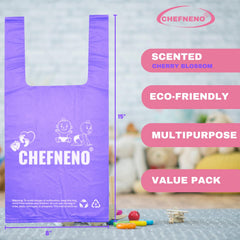 CHEFNENO easy tie handles demonstrate secure closure for mess containment.