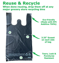 CHEFNENO grocery-size bags fit small bins and everyday trash needs.