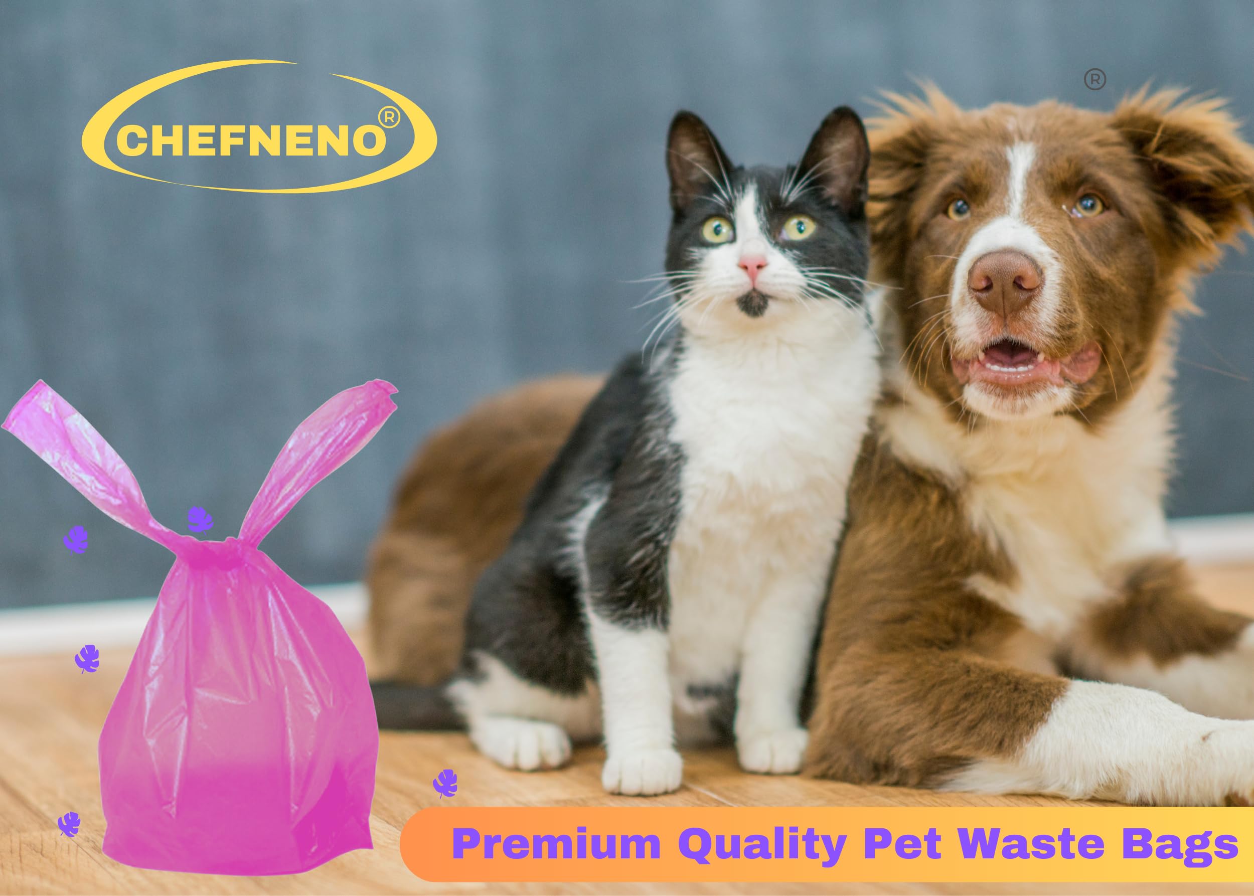 CHEFNENO lightly scented odor-control bags for fresher surroundings.