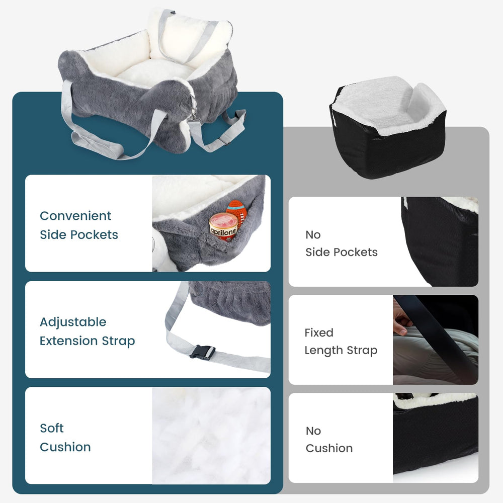 CHENOVE dog car seat fits most vehicles for easy travel.