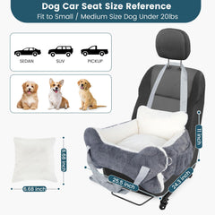 CHENOVE dog car seat side pocket for snacks on trips.