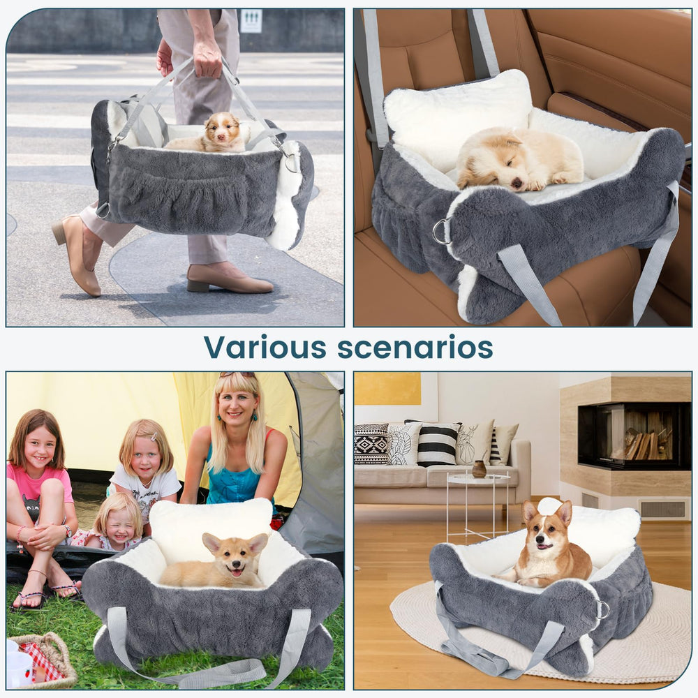 CHENOVE dog car seat waterproof lining protects foam in damp journeys.