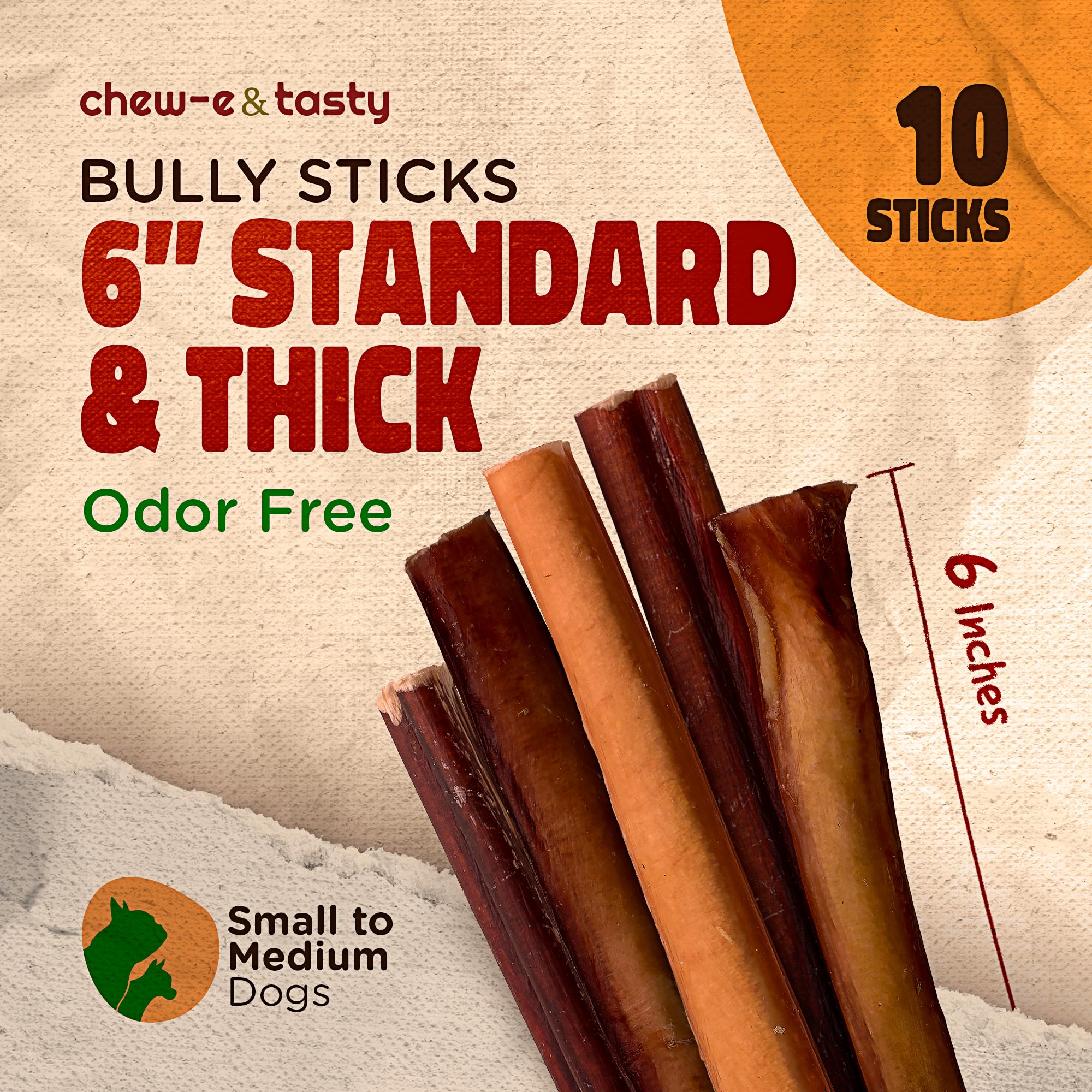 chew-eandtasty odor-free bully stick demonstrates a mess-free dog chew